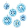 rozeta wiszaca baby shower boy niebieska 6 szt
