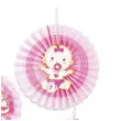 rozeta wiszaca baby shower girl rozowa partypal 6 szt