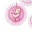 rozeta wiszaca baby shower girl rozowa partypal 6 szt