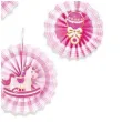 rozeta wiszaca baby shower girl rozowa partypal 6 szt