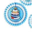 rozeta wiszaca happy birthday niebieska partypal 6 szt