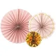 rozeta wiszaca premium pink gold mix partydeco 3 szt