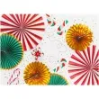 rozeta wiszaca swiateczna zielony zloty partydeco 26 43 cm 3 szt