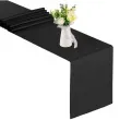 satyna gladka czarna partydeco 0 36 x 9 m
