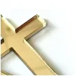scrapki akrylowe krzyze xl zlote lustrzane 45 mm 3 szt