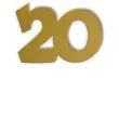 scrapki akrylowe liczba 20 mini zlote lustrzane 35x25 mm 3 szt