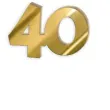 scrapki akrylowe liczba 40 mini zlote lustrzane 35x25 mm 3 szt