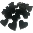 scrapki akrylowe serduszka czarne 20 mm 20 szt