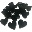 scrapki akrylowe serduszka czarne 25 mm 10 szt
