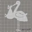 scrapki beermata bocian z dzieckiem 70x92 mm