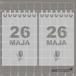 scrapki beermata kalendarz 26 maja 45x71 mm 2 szt