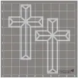 scrapki beermata krzyz simple line 44x70 mm 2 szt