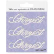 scrapki beermata napis chrzest 90x27 mm 3 szt