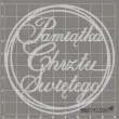 scrapki beermata napis ramka pamiatka chrztu swietego 90x90 mm