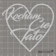 scrapki beermata napis serce kocham cie tato 90x84 mm