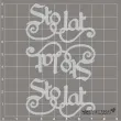 scrapki beermata napis sto lat vintage 55x31 mm 3 szt
