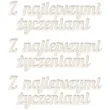 scrapki beermata napis z najlepszymi zyczeniami 85x30 mm 3 kpl