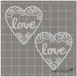 scrapki beermata serce love 47x50 mm 2 szt