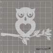 scrapki beermata sowa na galezi 90x67 mm