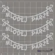 scrapki beermata sznureczek napis mlodej parze 90x31 mm 3 szt