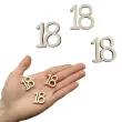 scrapki drewniane konfetti 18 urodziny 3 szt