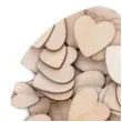 scrapki drewniane serca mix naturalne 120 szt