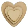 scrapki drewniane serca mix naturalne 120 szt