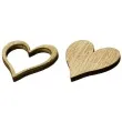 scrapki drewniane serca pelne i kontury naturalne 12 szt