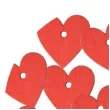 scrapki drewniane serce z dziurka czerwone 15 szt