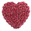 serce kwiatowe pelne bordo 50 cm
