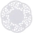 serwetka dekoracyjna okragla bialy godan 11 cm 100 szt