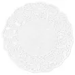 serwetka dekoracyjna okragla bialy godan 11 cm 50 szt