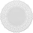 serwetka dekoracyjna okragla bialy godan 25 cm 100 szt