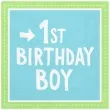 serwetki 1 urodziny birthday boy blekitne partydeco 33 cm 20 szt