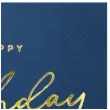 serwetki 18 urodziny happy birthday 18 granatowe partypal 33 cm 10 szt