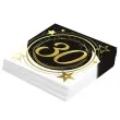 serwetki 30 urodziny gwiazdy czarno zloty guirca 33 cm 12 szt