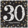 serwetki 30 urodziny sparkling celebrations gold amscan 33 cm 16 szt