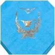 serwetki 33 cm chrzest blekitne zloty nadruk 20 szt