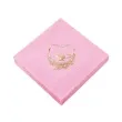 serwetki 33 cm chrzest rozowe zloty nadruk 20 szt