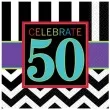 serwetki 50 urodziny chevron birthday 33 cm 16 szt