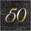 serwetki 50 urodziny glitz unique zlote 33 cm 16 szt