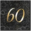 serwetki 60 urodziny glitz unique zlote 33 cm 16 szt