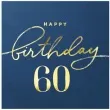 serwetki 60 urodziny happy birthday 60 granatowe partypal 33 cm 10 szt