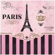 serwetki a day in paris amscan 25 cm 16 szt