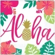 serwetki aloha ananas amscan 25 cm 16 szt