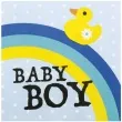 serwetki baby boy tecza blekitny boland 33 cm 12 szt