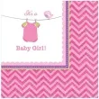 serwetki baby shower girl 25 cm 16 szt