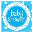 serwetki baby shower grochy i serca blekitny oaktree 33 cm 16 szt