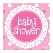 serwetki baby shower grochy i serca rozowy jasny oaktree 33 cm 16 szt