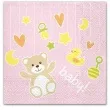 serwetki baby shower zabawki dziewczece paw 33 cm 20 szt